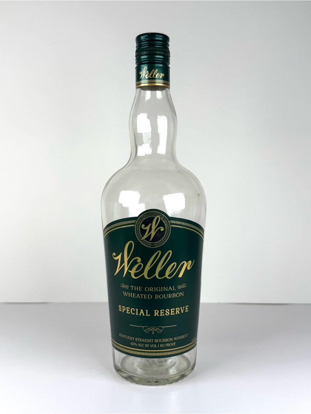 Weller Special Reserve Bourbon Whiskey 750 ml Empty Unrinsed Bottle w/ Screw Cap